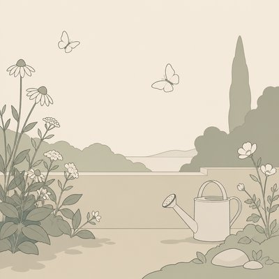 Minimalist Landscape Art Style coloring page example