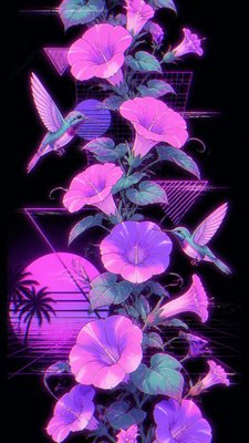 Vaporwave Anime Aesthetic phone case design example
