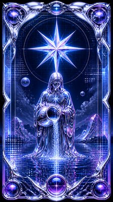 Cyber Y2K Aesthetic tarot card example