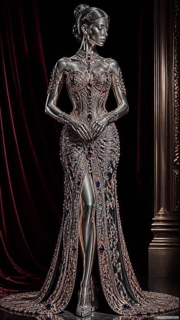 full-length portrait of an elegant figure — Luxury High Jewelry Design