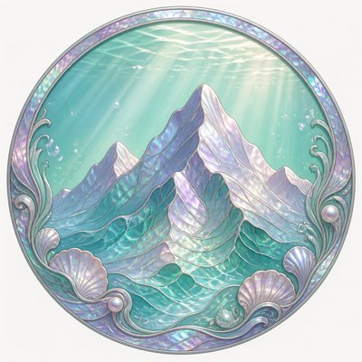 Mermaidcore Aesthetic logo concept example
