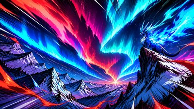 Shonen Action Anime Art Style banner example