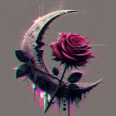 Digital Glitch Abstract Art Style tattoo design example