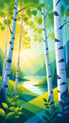Vector Digital Art Style wall art print example