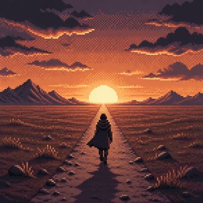 Pixel Digital Art Style album cover example