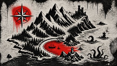 Stencil Street Art Style fantasy map example
