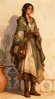 Mediterranean Architecture Art character design example