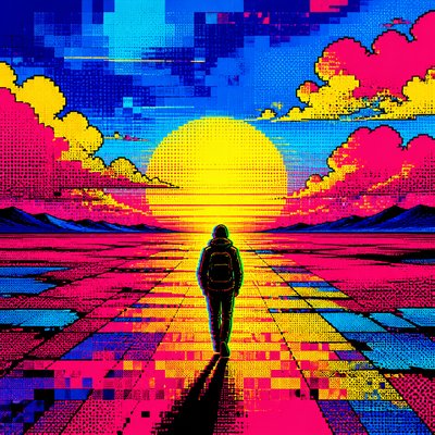 Digital Pop Art Style album cover example