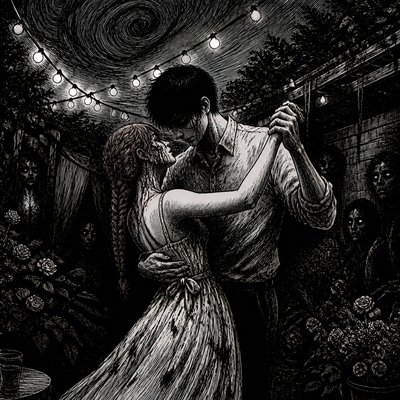 Horror Manga Art Style couple portrait example