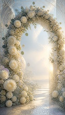 Procedural Digital Art Style wedding invitation example
