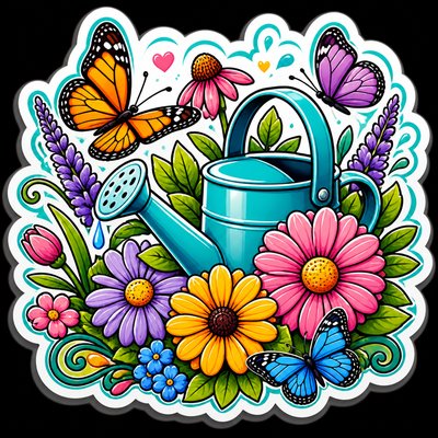 Typography Sticker Design coloring page example