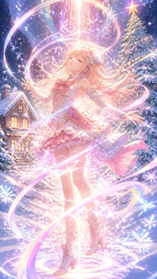 Magical Girl Transformation Sequence Christmas card example