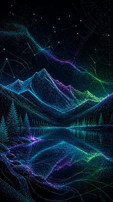 Data Visualization Contemporary Art Style phone wallpaper example