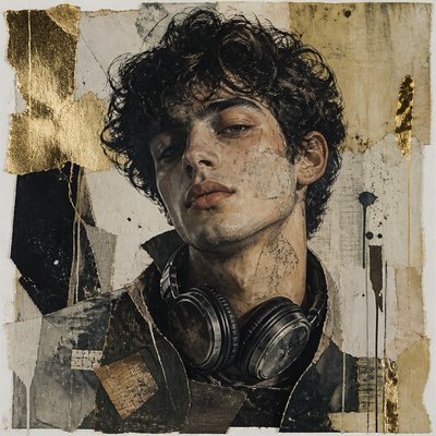 Mixed Media Portrait Style Discord profile picture example