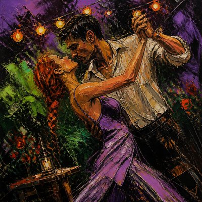 Expressionism Art Style couple portrait example