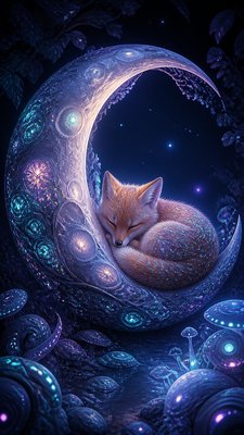 Lunarpunk Aesthetic baby announcement example