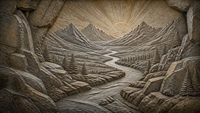 Stone Carving Sculpture Art Style desktop wallpaper example