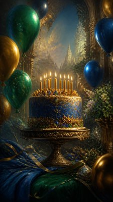 Epic Fantasy Art birthday card example
