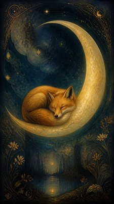 Symbolism Art Style baby announcement example