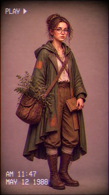 VHS Aesthetic character design example