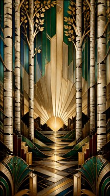 Art Deco Architecture Art wall art print example
