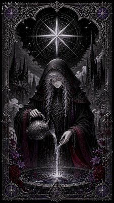 Dark Gothic Anime Art Style tarot card example