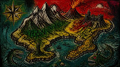 Neo-Expressionism Art Style fantasy map example