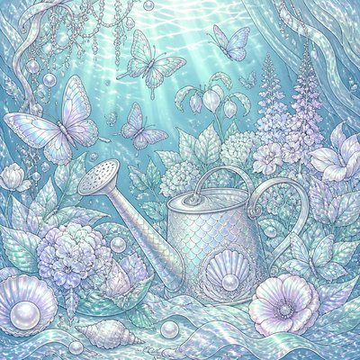 Mermaidcore Aesthetic coloring page example