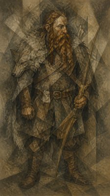 Analytical Cubism Art Style tabletop character portrait example