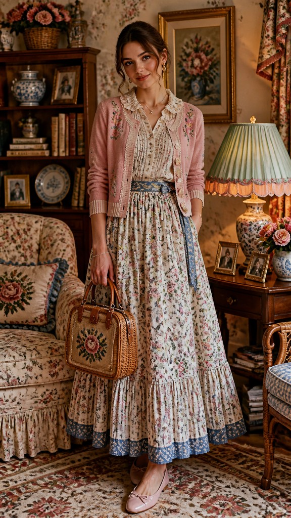 full-length portrait of an elegant figure — Grandmillennial Aesthetic