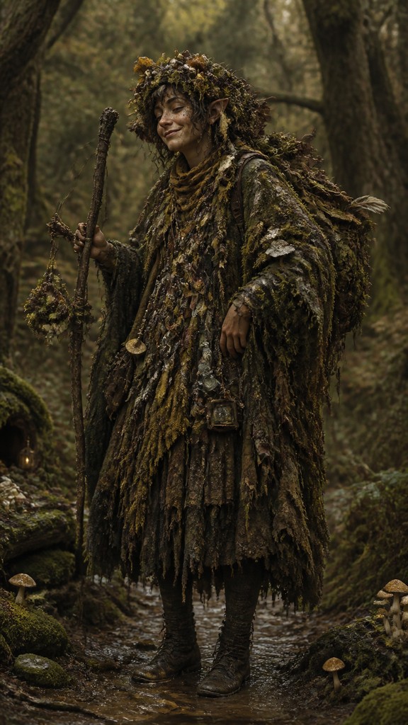 full-length portrait of an elegant figure — Goblincore Aesthetic