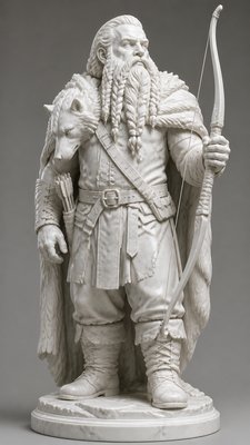 Classical Marble Sculpture Art Style tabletop character portrait example
