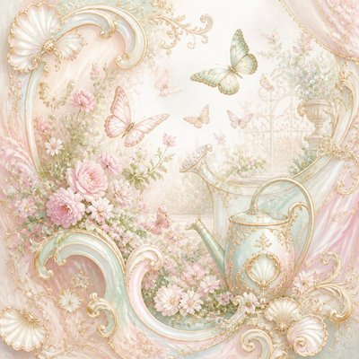Rococo Art Style coloring page example