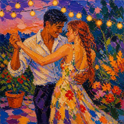Fauvist Impressionism Art Style couple portrait example