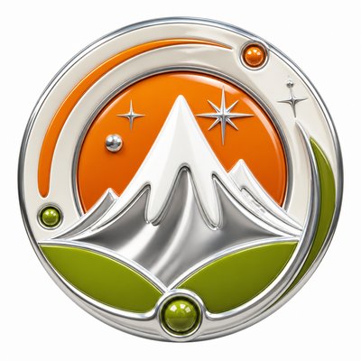 Space Age Aesthetic logo concept example