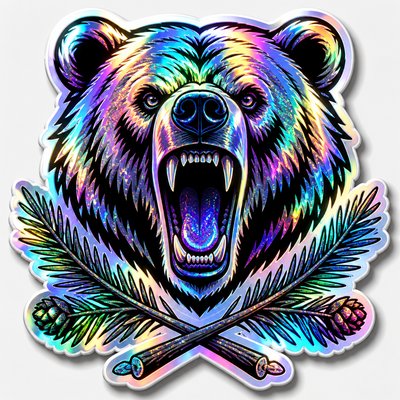 Holographic Sticker Design t-shirt design example