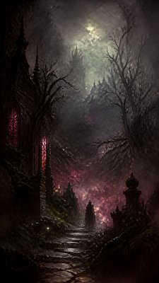 Dark Fantasy Art book cover example