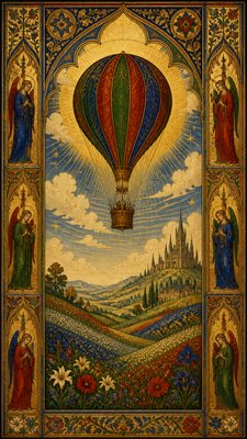 Gothic Religious Art greeting card example