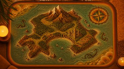 Retro 70s Interior Design fantasy map example