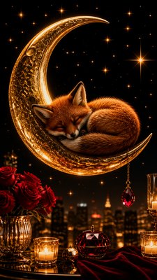 Night Luxe Aesthetic baby announcement example
