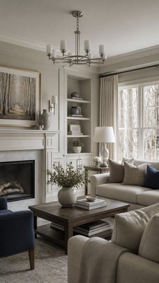 Transitional Interior Design wall art print example