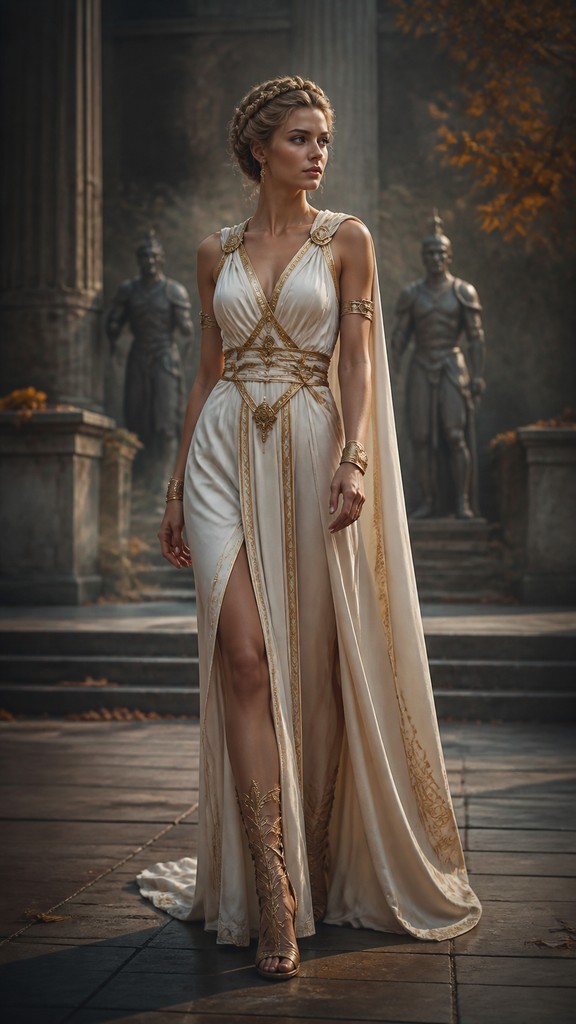 full-length portrait of an elegant figure — VFX Compositing Digital Art Style