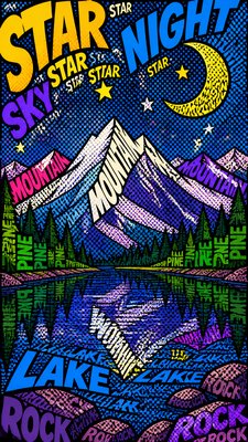 Typography Pop Art Style phone wallpaper example