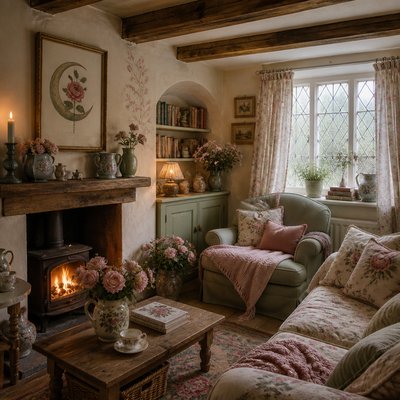 English Cottage Interior Design tattoo design example