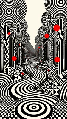 Op Art Style book cover example