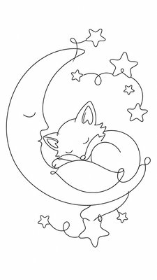 Single Line Minimalism Art Style baby announcement example