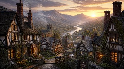 Tudor Architecture Style desktop wallpaper example