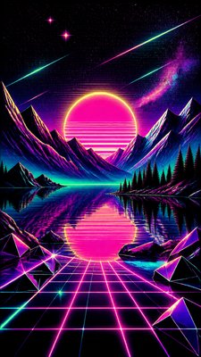 80s Retro Aesthetic phone wallpaper