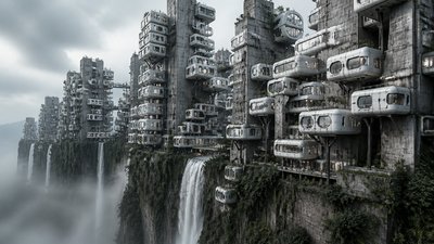 Metabolist Architecture concept art example