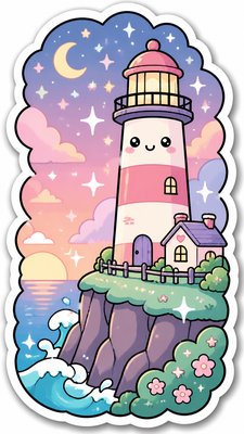 Kawaii Sticker Design poster example